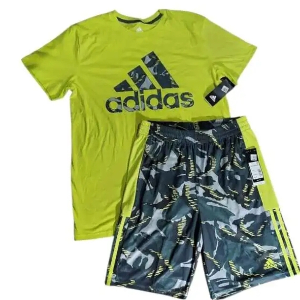 adidas Kids Matching Set in Yellow and Black